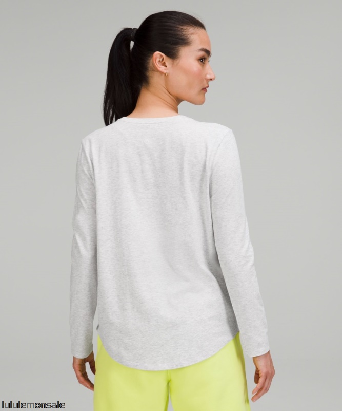 Lululemon Damen DELULU297 | Love Langarmshirt Hellgrau